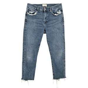 Agolde Jeans Women's 28 Toni Mid-Rise Straight Leg Raw Hem Elevated Basic Denim